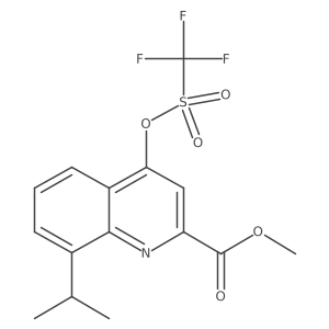 Methyl 8-isopropyl-4-(((trifluoromethyl)sulfonyl)oxy)quinoline-2-carboxylate Structure