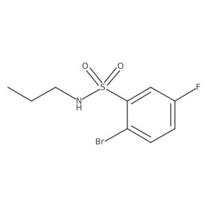 2-bromo-5-fluoro-N-propylbenzene-1-sulfonamide结构式