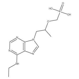 (R)-(((1-(6-(Ethylamino)-9H-purin-9-yl)propan-2-yl)oxy)methyl)phosphonic acid Structure