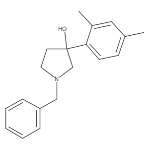 1-Benzyl-3-(2,4-dimethylphenyl)pyrrolidin-3-ol结构式