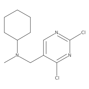 2,4-Dichloro-N-cyclohexyl-N-methyl-5-pyrimidinemethanamine结构式
