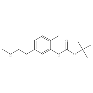 tert-butyl N-{2-methyl-5-[2-(methylamino)ethyl]phenyl}carbamate Structure