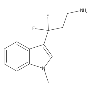 3,3-difluoro-3-(1-methyl-1H-indol-3-yl)propan-1-amine结构式
