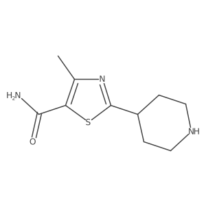 4-Methyl-2-(piperidin-4-yl)thiazole-5-carboxamide Structure