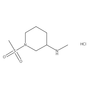 N-Methyl-1-(methylsulfonyl)piperidin-3-amine hydrochloride结构式
