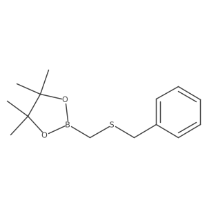 2-[(Benzylsulfanyl)methyl]-4,4,5,5-tetramethyl-1,3,2-dioxaborolane结构式