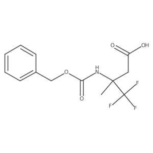 3-{[(Benzyloxy)carbonyl]amino}-4,4,4-trifluoro-3-methylbutanoic acid结构式