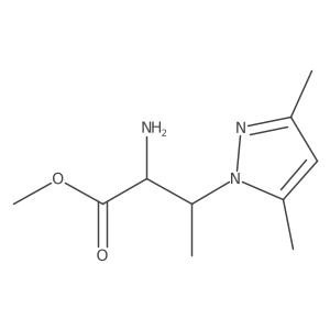 methyl 2-amino-3-(3,5-dimethyl-1H-pyrazol-1-yl)butanoate Structure