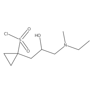 1-{3-[Ethyl(methyl)amino]-2-hydroxypropyl}cyclopropane-1-sulfonyl chloride Structure