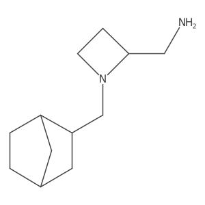[1-({Bicyclo[2.2.1]heptan-2-yl}methyl)azetidin-2-yl]methanamine结构式