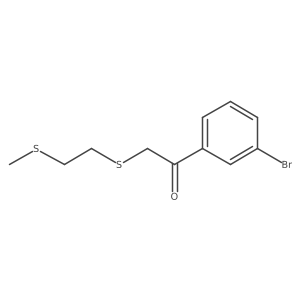 1-(3-Bromophenyl)-2-{[2-(methylsulfanyl)ethyl]sulfanyl}ethan-1-one Structure