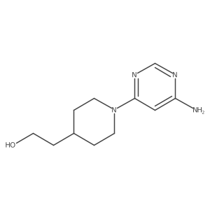 2-(1-(6-Aminopyrimidin-4-yl)piperidin-4-yl)ethan-1-ol结构式
