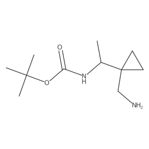 tert-butylN-{1-[1-(aminomethyl)cyclopropyl]ethyl}carbamate Structure