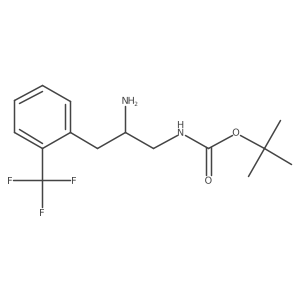 tert-butyl N-{2-amino-3-[2-(trifluoromethyl)phenyl]propyl}carbamate Structure