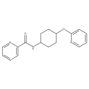 N-((1r,4r)-4-(pyridin-2-yloxy)cyclohexyl)pyrazine-2-carboxamide Structure