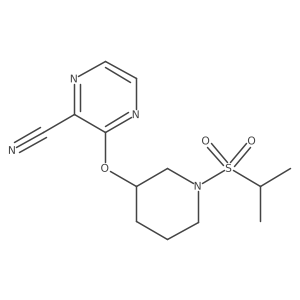 3-((1-(Isopropylsulfonyl)piperidin-3-yl)oxy)pyrazine-2-carbonitrile结构式
