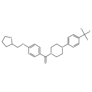 (6-((Tetrahydrofuran-2-yl)methoxy)pyridin-3-yl)(4-(5-(trifluoromethyl)pyridin-2-yl)piperazin-1-yl)methanone Structure