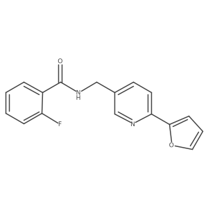 2-fluoro-N-((6-(furan-2-yl)pyridin-3-yl)methyl)benzamide Structure