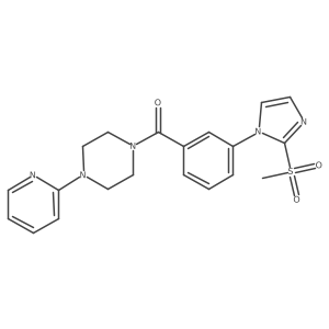 (3-(2-(methylsulfonyl)-1H-imidazol-1-yl)phenyl)(4-(pyridin-2-yl)piperazin-1-yl)methanone Structure