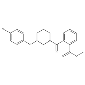 Methyl 2-(3-((5-chloropyrimidin-2-yl)oxy)piperidine-1-carbonyl)benzoate结构式