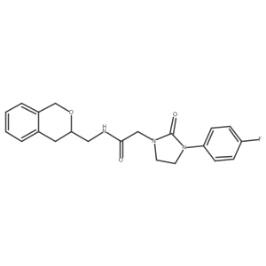 2-(3-(4-fluorophenyl)-2-oxoimidazolidin-1-yl)-N-(isochroman-3-ylmethyl)acetamide Structure
