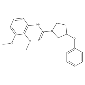 N-(2,3-dimethoxyphenyl)-3-(pyridin-4-yloxy)pyrrolidine-1-carboxamide结构式