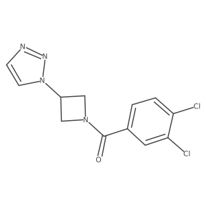 (3-(1H-1,2,3-triazol-1-yl)azetidin-1-yl)(3,4-dichlorophenyl)methanone结构式