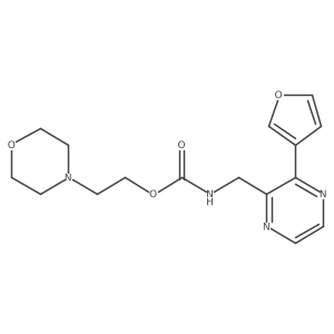 2-Morpholinoethyl ((3-(furan-3-yl)pyrazin-2-yl)methyl)carbamate Structure