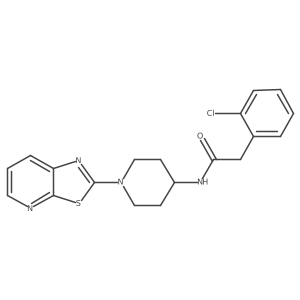 2-(2-chlorophenyl)-N-(1-(thiazolo[5,4-b]pyridin-2-yl)piperidin-4-yl)acetamide结构式