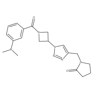 1-((1-(1-(3-(dimethylamino)benzoyl)azetidin-3-yl)-1H-1,2,3-triazol-4-yl)methyl)pyrrolidin-2-one结构式