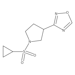 3-(1-(Cyclopropylsulfonyl)pyrrolidin-3-yl)-1,2,4-oxadiazole结构式