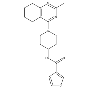 N-[1-(2-methyl-5,6,7,8-tetrahydroquinazolin-4-yl)piperidin-4-yl]furan-3-carboxamide结构式