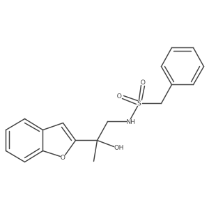 N-(2-(benzofuran-2-yl)-2-hydroxypropyl)-1-phenylmethanesulfonamide结构式