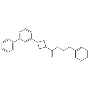 N-(2-(cyclohex-1-en-1-yl)ethyl)-1-(6-phenylpyrimidin-4-yl)azetidine-3-carboxamide Structure
