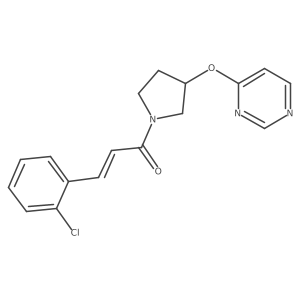 (E)-3-(2-chlorophenyl)-1-(3-(pyrimidin-4-yloxy)pyrrolidin-1-yl)prop-2-en-1-one Structure
