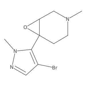 6-(4-Bromo-1-methyl-1H-pyrazol-5-yl)-3-methyl-7-oxa-3-azabicyclo[4.1.0]heptane Structure
