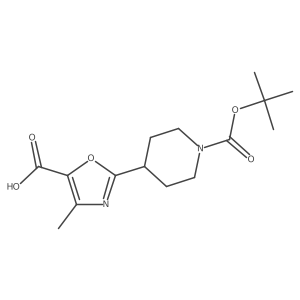 2-{1-[(Tert-butoxy)carbonyl]piperidin-4-yl}-4-methyl-1,3-oxazole-5-carboxylic acid结构式