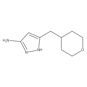 3-((Tetrahydro-2H-pyran-4-yl)methyl)-1H-pyrazol-5-amine Structure