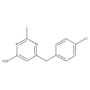 6-[(4-Chlorophenyl)methyl]-2-methylpyrimidin-4-amine Structure
