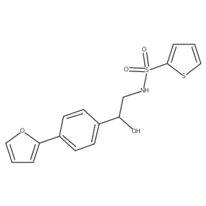 N-{2-[4-(furan-2-yl)phenyl]-2-hydroxyethyl}thiophene-2-sulfonamide结构式