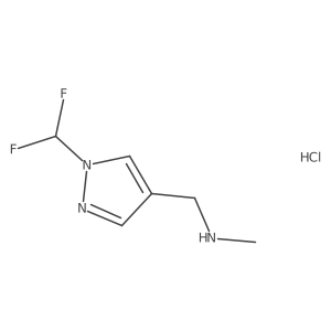 {[1-(difluoromethyl)-1H-pyrazol-4-yl]methyl}(methyl)amine hydrochloride Structure