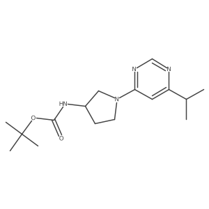 tert-butyl N-{1-[6-(propan-2-yl)pyrimidin-4-yl]pyrrolidin-3-yl}carbamate Structure