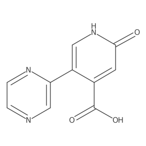 2-Hydroxy-5-(pyrazin-2-yl)pyridine-4-carboxylic acid Structure