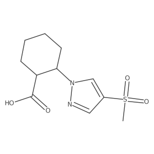 2-(4-methanesulfonyl-1H-pyrazol-1-yl)cyclohexane-1-carboxylic acid Structure