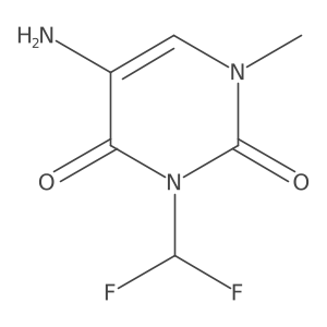 5-Amino-3-(difluoromethyl)-1-methyl-1,2,3,4-tetrahydropyrimidine-2,4-dione结构式