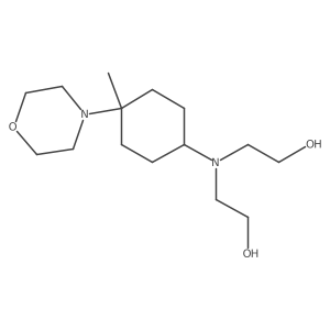 2-[(2-Hydroxyethyl)[4-methyl-4-(morpholin-4-yl)cyclohexyl]amino]ethan-1-ol Structure