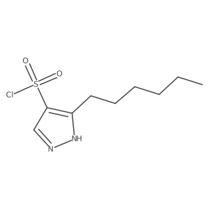 3-hexyl-1H-pyrazole-4-sulfonyl chloride Structure