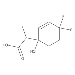 2-(4,4-Difluoro-1-hydroxycyclohex-2-en-1-yl)propanoic acid结构式