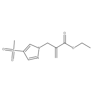 Ethyl 2-[(4-methylsulfonylpyrazol-1-yl)methyl]prop-2-enoate结构式