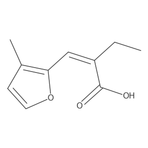 (2E)-2-[(3-methylfuran-2-yl)methylidene]butanoic acid Structure